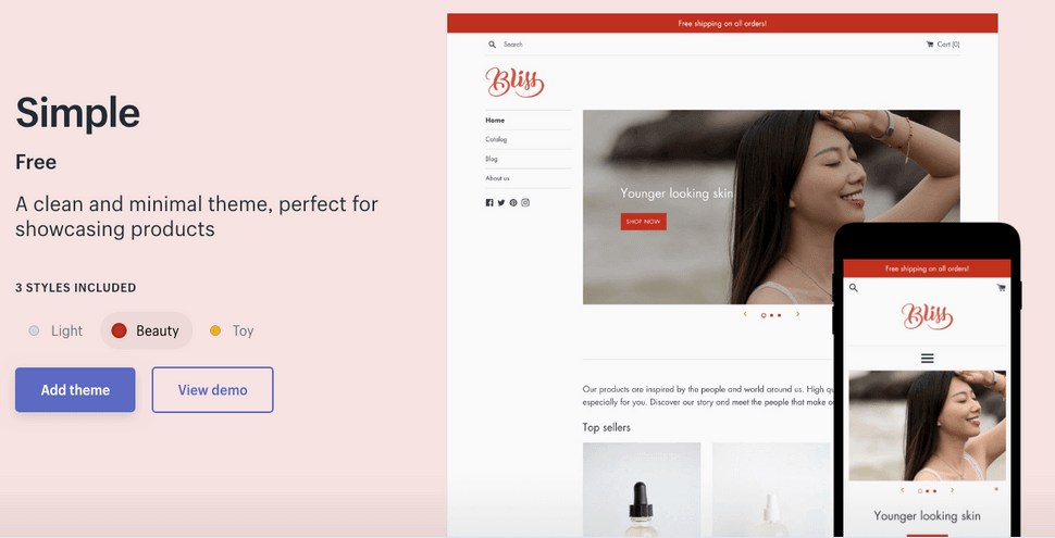 recommender free theme on shopify 2